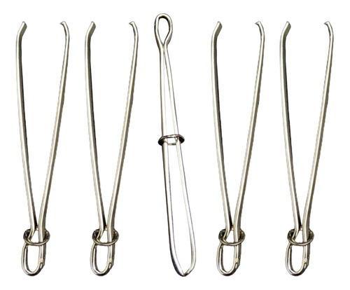 5 Pinzas Y Enhebrador De Cordón Elástico Bodkin De Metal,
