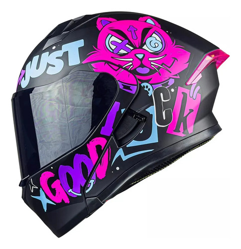 Casco Kov Furia Kit N Bun Rosa Dot Talla M 57 58