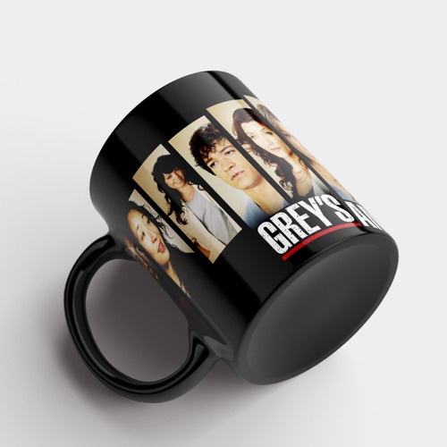 Imagem 3 de 5 de Caneca Grey Anatomy Preta Divertidas Cerâmica Café Expresso