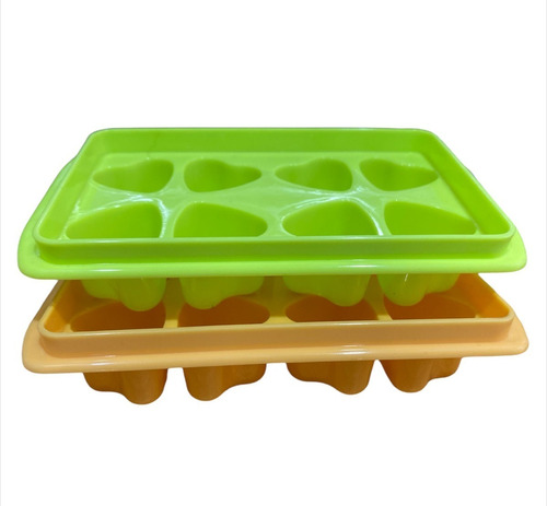 Pack 2 Moldes De Plástico Para 8 Cubos De Hielo