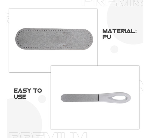 1 Juego De Limas De Uñas De Aluminio Y Zinc Con Funda De Pol
