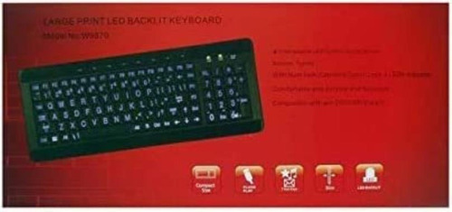 Teclado Retroiluminado, Usb Impaprice / Negro Y Azul