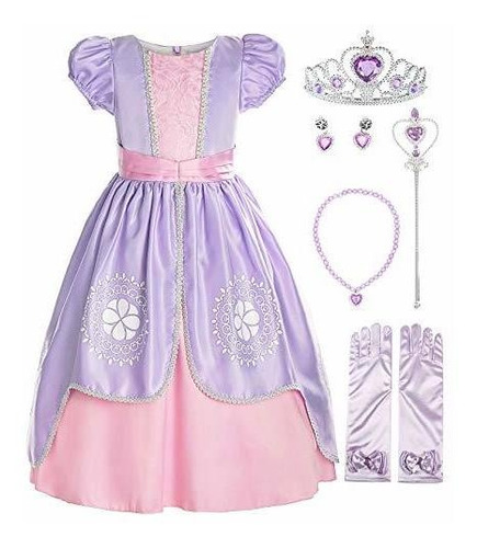 Vestido Princesa Manga Corta Niña