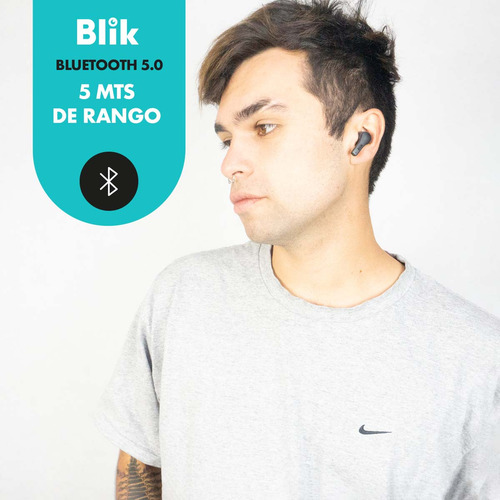 Audífonos Bluetooth Blik Air600, Color Negro Music Resistent