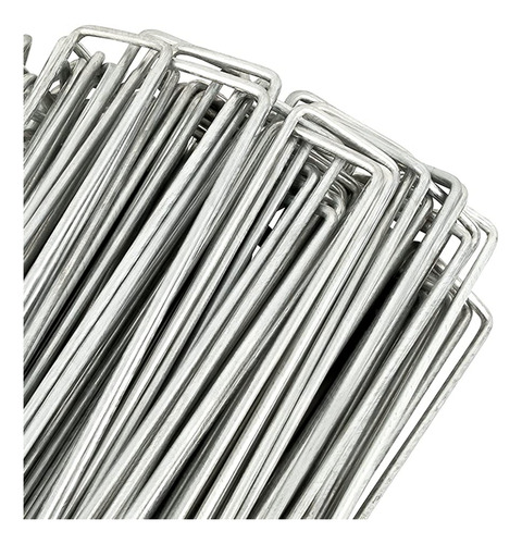 50 Paquetes De Estacas De Jardín De Acero Galvanizado Plata