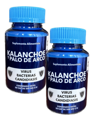 Kalanchoe Palo De Arco 30 Caps 2pz Candida Virus Bacterias