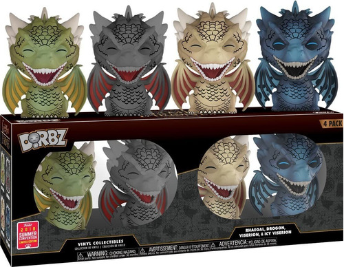 Dorbz: Funko Juego De Tronos - Dragons 4-pack 2018 Sdcc Excl