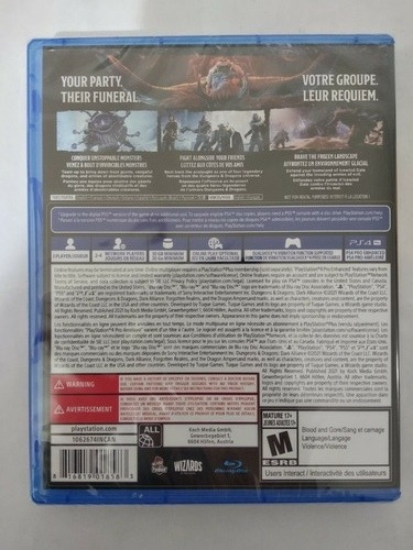 Imagen 3 de 5 de Dungeons & Dragons Dark Alliance Ps4 Juego Fisico Sellado