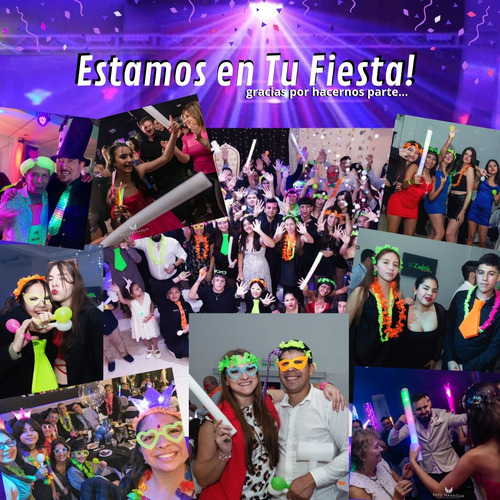 Combo Cotillon Carioca Fluor 115 Articulos 50 Personas