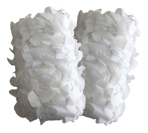 Imagen 1 de 3 de Pack: 2 Mallas Decorativas Camo  2 × 3 M Color Blanco