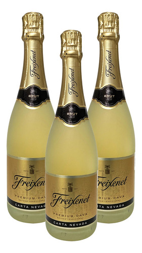 Tripack Vino Blanco Espumoso Freixenet Carta Nevada 750 Ml