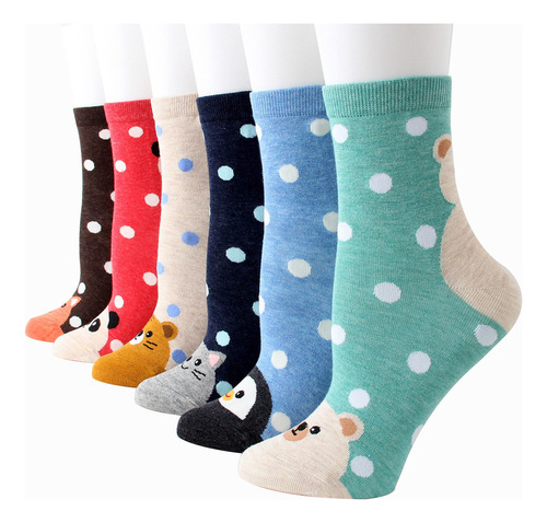 Nuevo Calcetines De Mujer Con Estampado Casual De Algodón