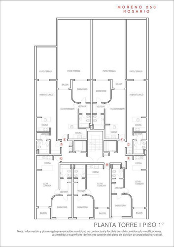 Imagen 11 de 13 de Departamento De 1 Dormitorio En Venta En Rosario