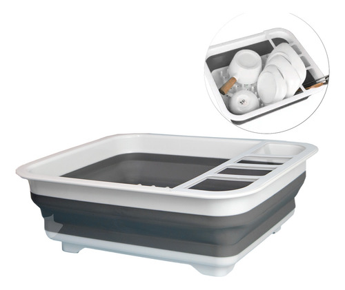 Organizador De Platos Soporte Para Utensilios De Cocina Gris
