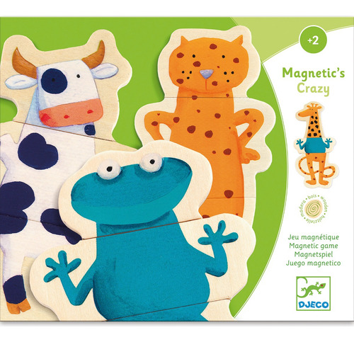 Crazy Juego Magnético En Madera Animales Djeco