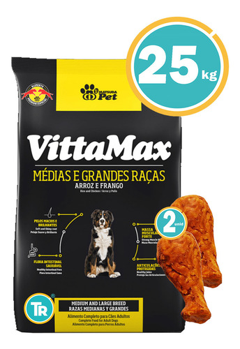 Vittamax Adulto Raza Med Y Grande 25 Kg