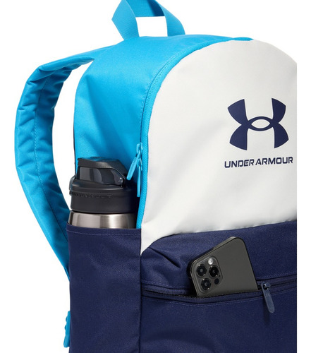 Mochila Unisex Adultos Loudon Lite Color Negro Under Armour Color White Quartz / Midnight Navy / Midnight Navy Diseño De La Tela Liso