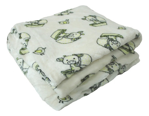 Cobija Para Bebé Calientita Frazada Suave Cobertor Infantil Color Amarillo Felpa