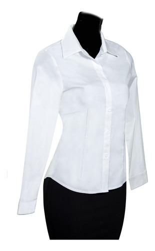 Blusa Manga Larga De Algodón Con Stretch + Tallas Extras