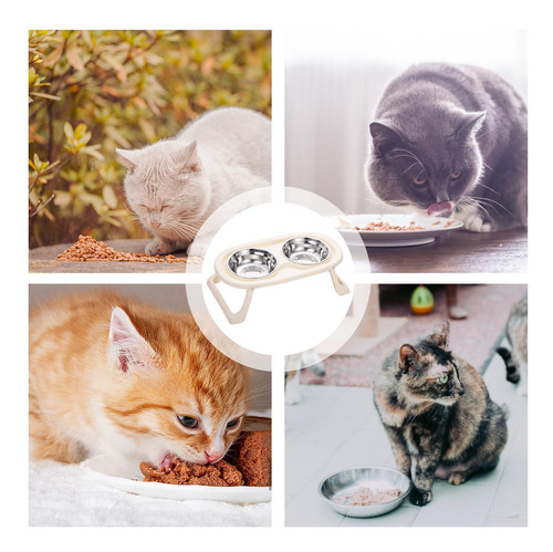 Cuenco De Agua Y Comida Para Gatos Cuenco Doble Para Gatos P