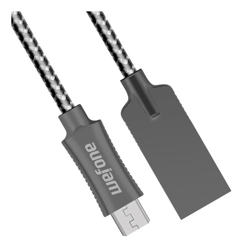 Cable Datos Samsung Huawei Wefone Micro Usb 1 M Nylon Gris