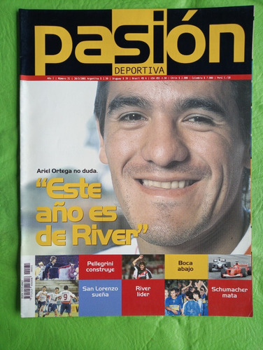 Pasion Deportiva 31 20/03/2001 Ortega Este Año Es De River