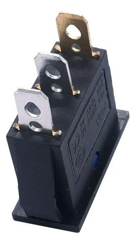 Llave Tecla On-off Kcd3 Rocker 16a Neon Azul Rectangular