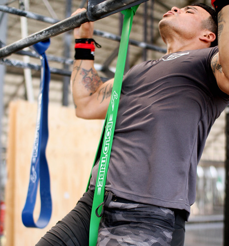 Imagen 4 de 10 de Unlimited Pack 6 Ligas Bandas Resistencia Crossfit Pull Ups Con 13 Bonos Video Tutoriales Ejercicio Piernas Calistenia
