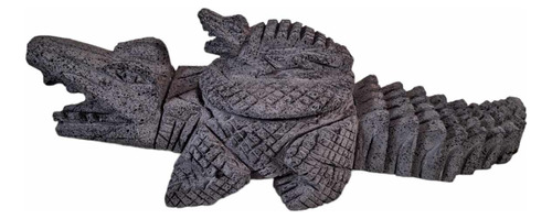 Molcajete De Figura De Piedra Volcanica Cocodrilo 10 Pulgada