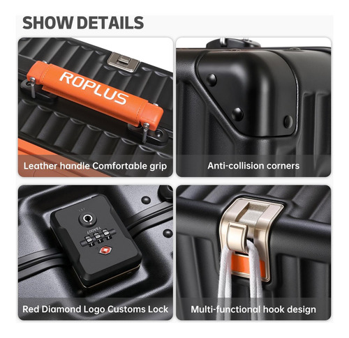 Marco De Aluminio Roplus Carry En Equipaje Con Ruedas De Sin