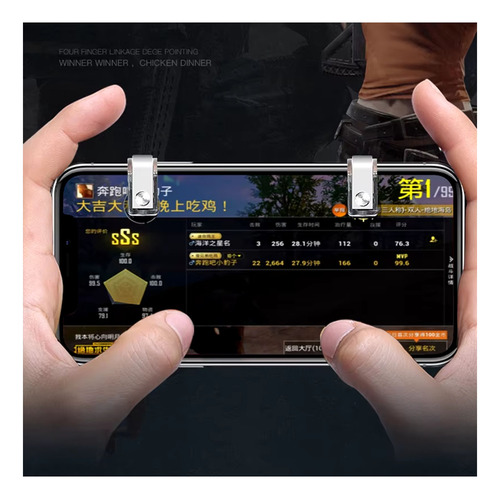 Gatillos Botones L1 R1 Para Celular + Guantes Dedales Memo
