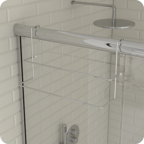 Toalheiro Para Box Porta Toalha Duplo Cromado U.arm