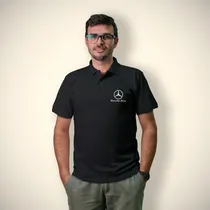 Comprar Remera Polo Hombre Caballero Bordada Logo Mercedes-benz 
