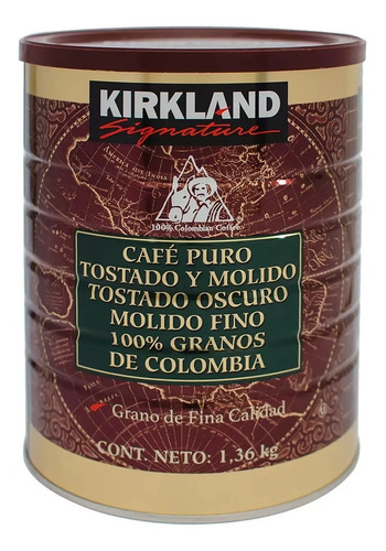 Café Molido 100% Colombiano 1.36kg Kirkland Signature