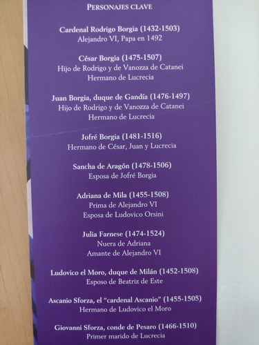 El Diario Intimo De Lucrecia Borgia. Joachim Bouflet. Diana