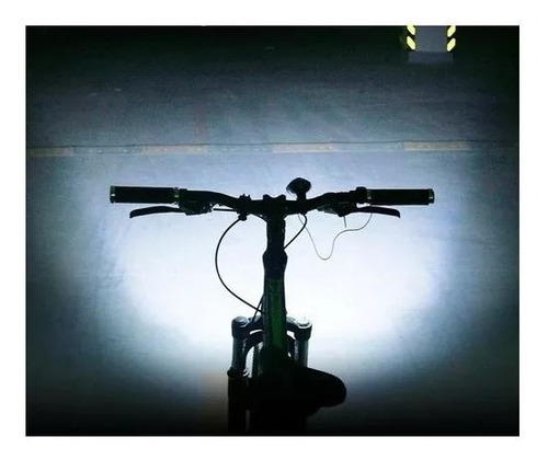 Luz Linterna Blanca Con Pito Bicicleta Recargable 250 Lumens
