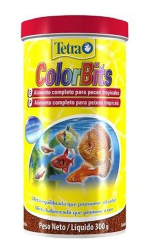 Imagem 1 de 2 de Ração Para Peixes Tetra Color Bits Gránulos 300g Discus