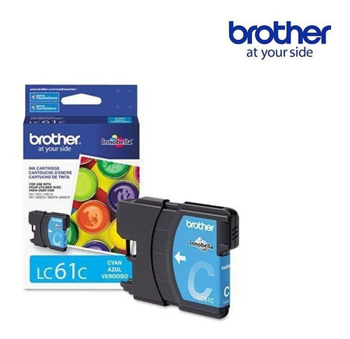 Cartucho Tinta Original Brother Lc-61c Lc61c Lc-61 Lc61 Azul