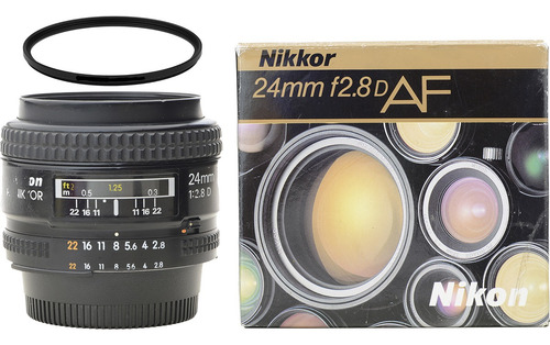 Objetiva Nikon 24mm 2.8 Af-d + Filtro - Sem Fungos Nikon Preto (Usado)