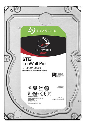 Disco duro interno Seagate IronWolf Pro ST6000NE0023 6TB