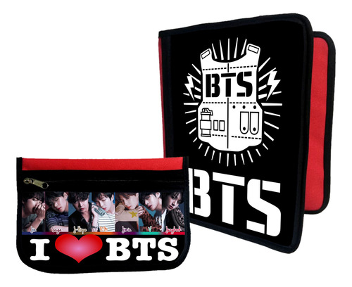 Combo Carpeta + Cartuchera Bts K-pop #141