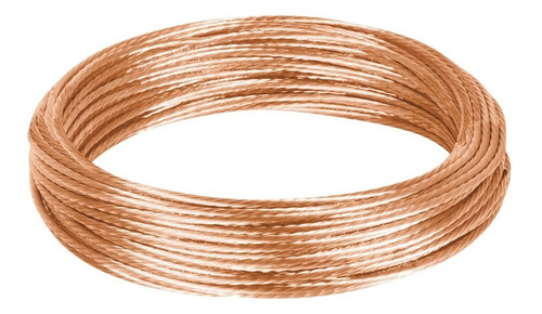 50 Mts Cable Desnudo 100% Cobre Cal 14 Argos Tierra Física Cubierta Sin Cubierta