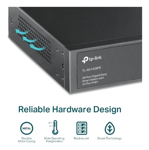 Switch Tp-link Tl-sg1428pe 28 Puertos Con Poe+ De 24 Puertos