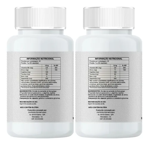 Pack 2 Libido Masculino Com 100 Capsulas Cada Pote Sin Sabor