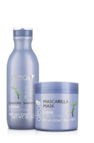 Alea Shampoo 500ml + Mascarilla Lisos 400ml - Sin Parabenos