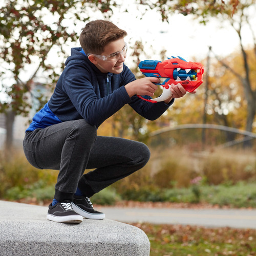 Lanzador Nerf Dinosquad Raptor Slash 6 Dardos Rojo
