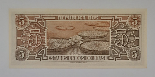 Cédula Fe Série 084 5 Cruzeiros 1962 Índio Brasil (Usado)