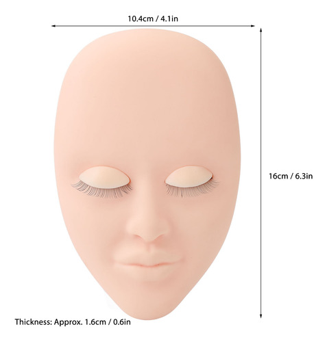 Boneca De Treino De Extensão De Cílios, 3 Peças De Cabeça De