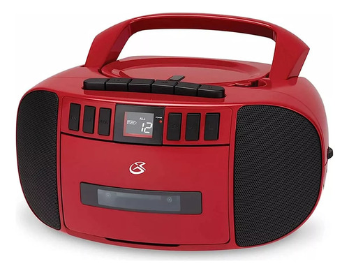 Radio Grabador Gpx Bca209r , Am/fm, Cd Y Cassette, Rojo