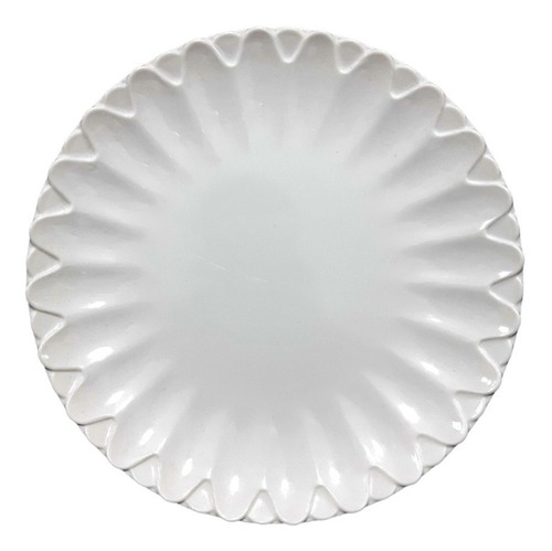 Plato Postre Melamina Premium Color Blanco 20 Cm Sheshu Home